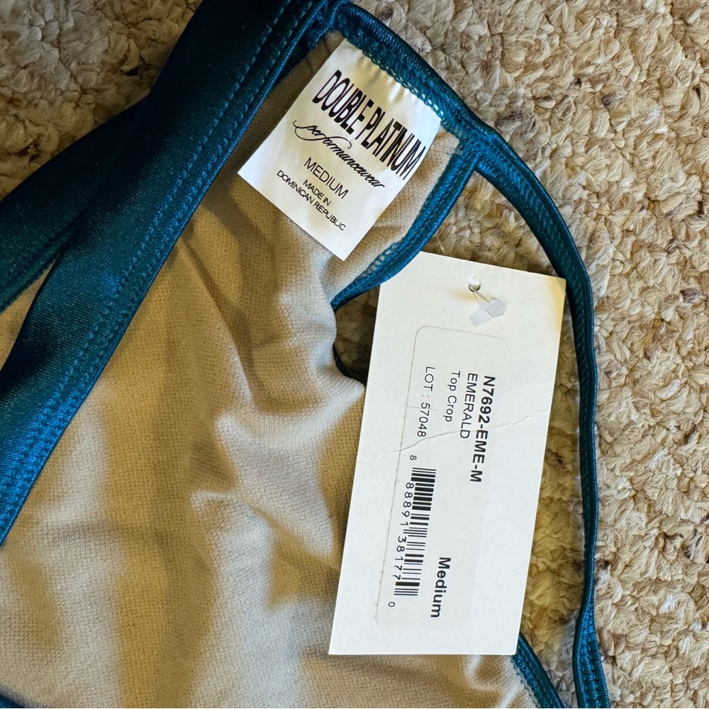 *3 for $9* Teal Satin Bra Top - Picture 5 of 6